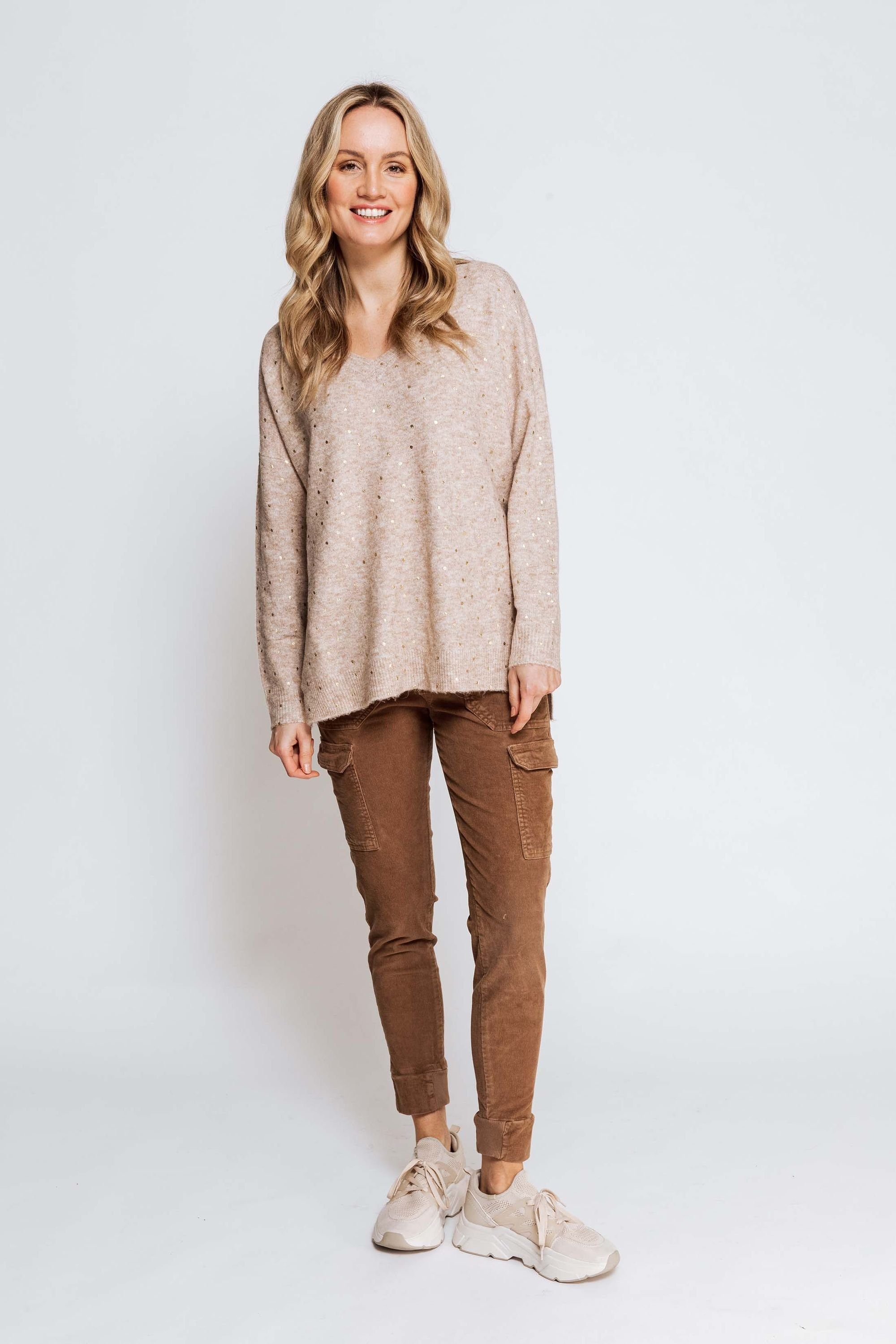 KIERA Zhrill Pullover (0-tlg) Brown Sweatshirt