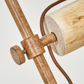 hofstein Stehlampe »Colleberardi« Stehlampe aus Metall/Stoff in Rostfarben/Natur/GrauWeiß, ohne Leuchtmittel, Standlampe,Fußschalter am Kabel und Stoffschirmen (40,5cm,18cm),2xE27