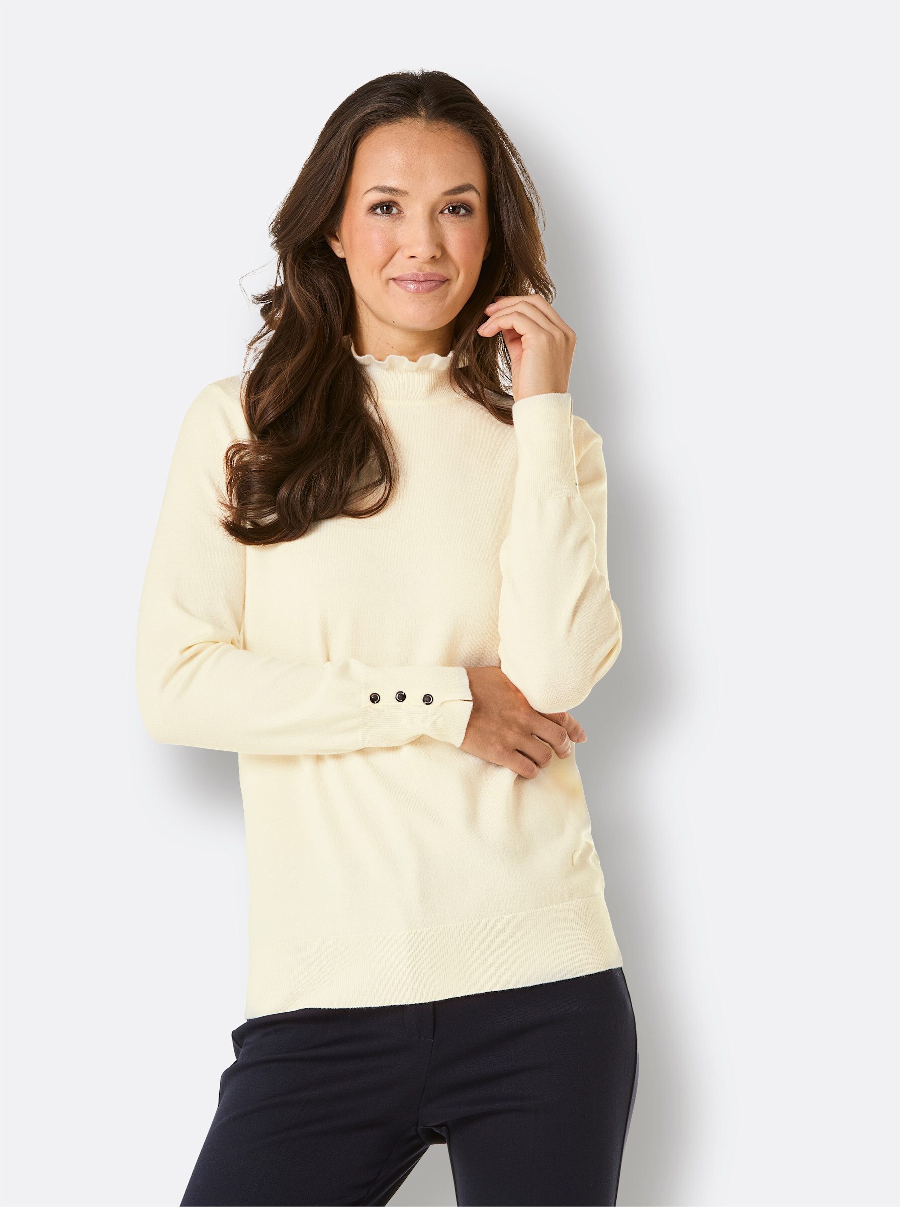 creation L Strickpullover Stehkragenpullover . günstig online kaufen