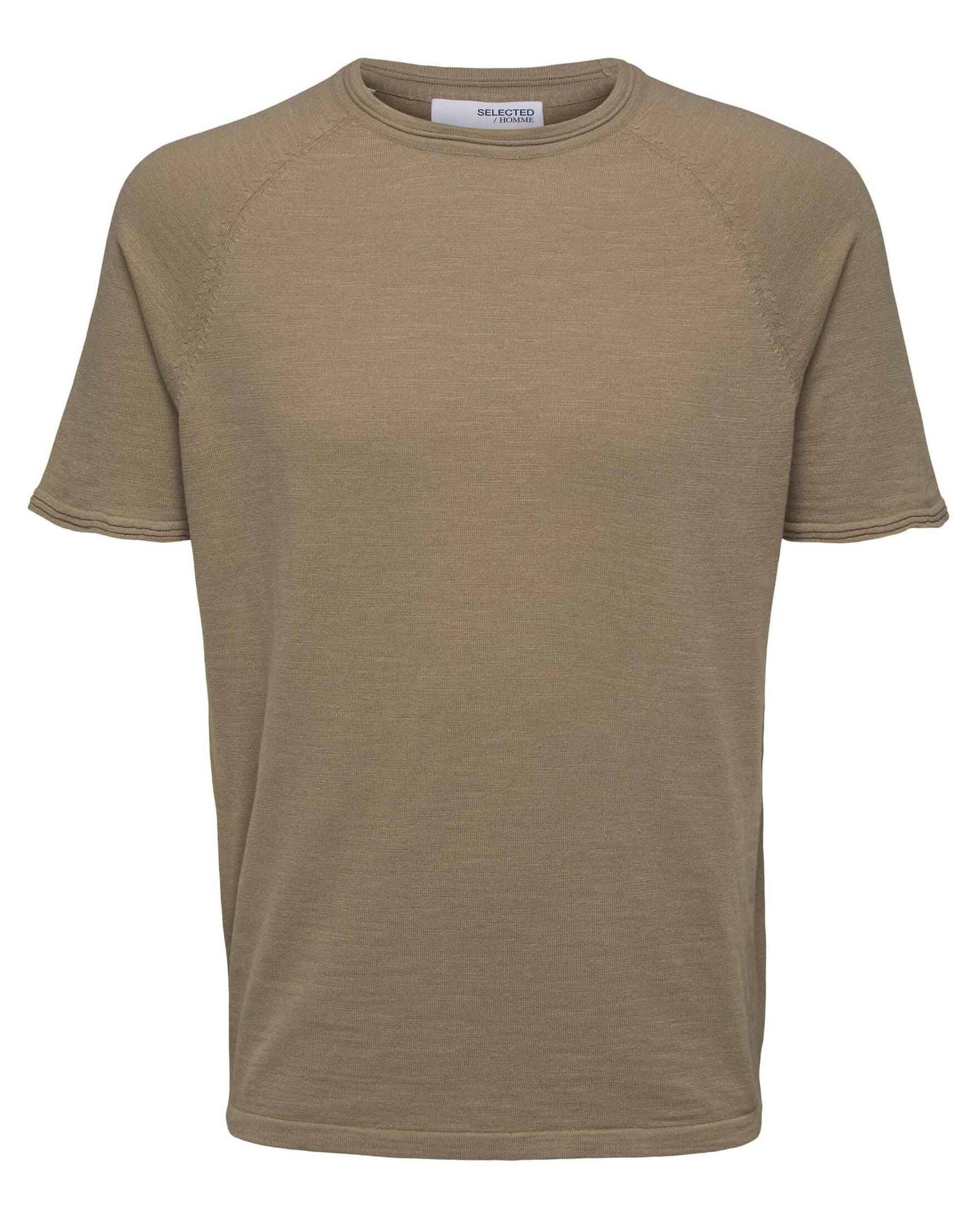 (14) T-Shirt (1-tlg) SELECTED SLHSUNNY T-Shirt anthrazit Herren HOMME