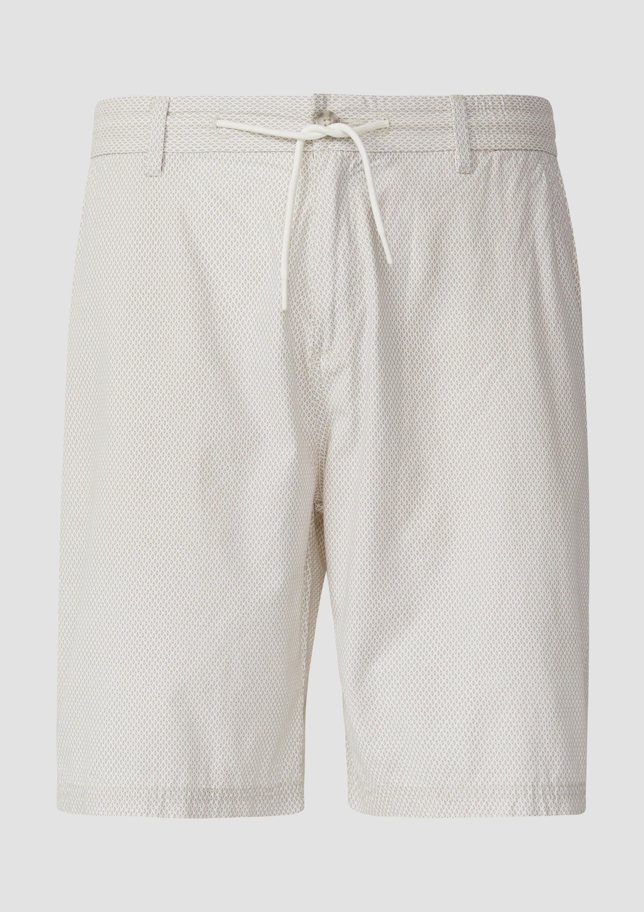 s.Oliver Shorts Bermuda DETROIT Relaxed-Fit-Bermuda mit Minimalmuster und Elastikbund