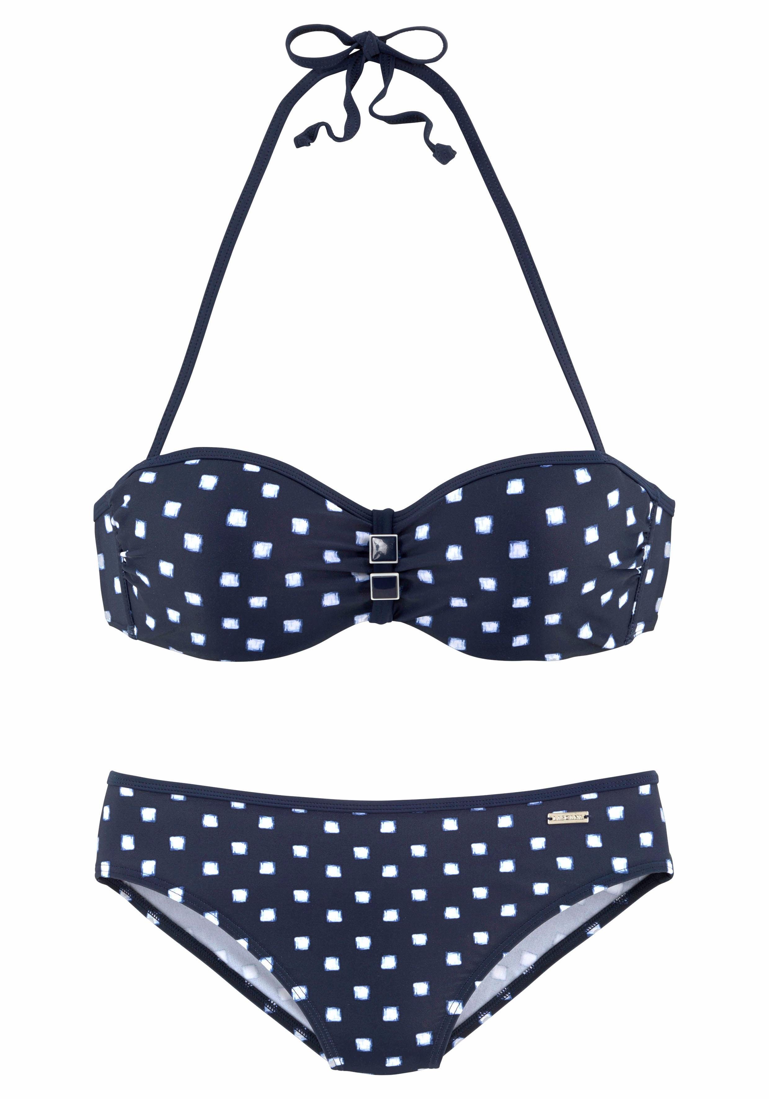 LASCANA Bügel-Bandeau-Bikini mit Zier-Accessoires günstig online kaufen