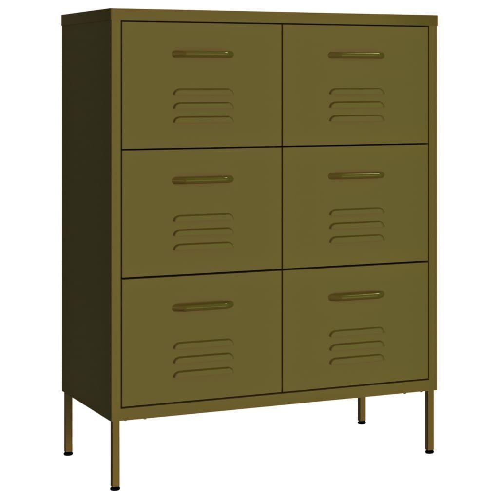 vidaXL Aktenschrank Aktenschrank Schubladenschrank Olivgrün 80x35x101,5 cm Stahl. € 304,45