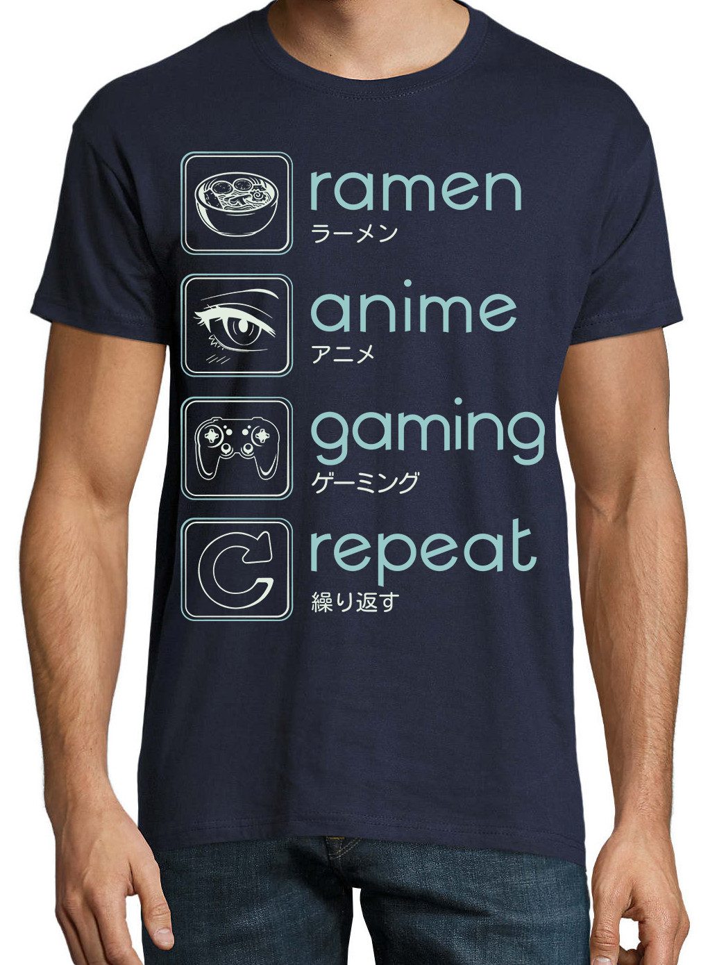 Youth Designz Print-Shirt Ramen Anime Gaming Herren T-Shirt mit lustigen Logo für Herren