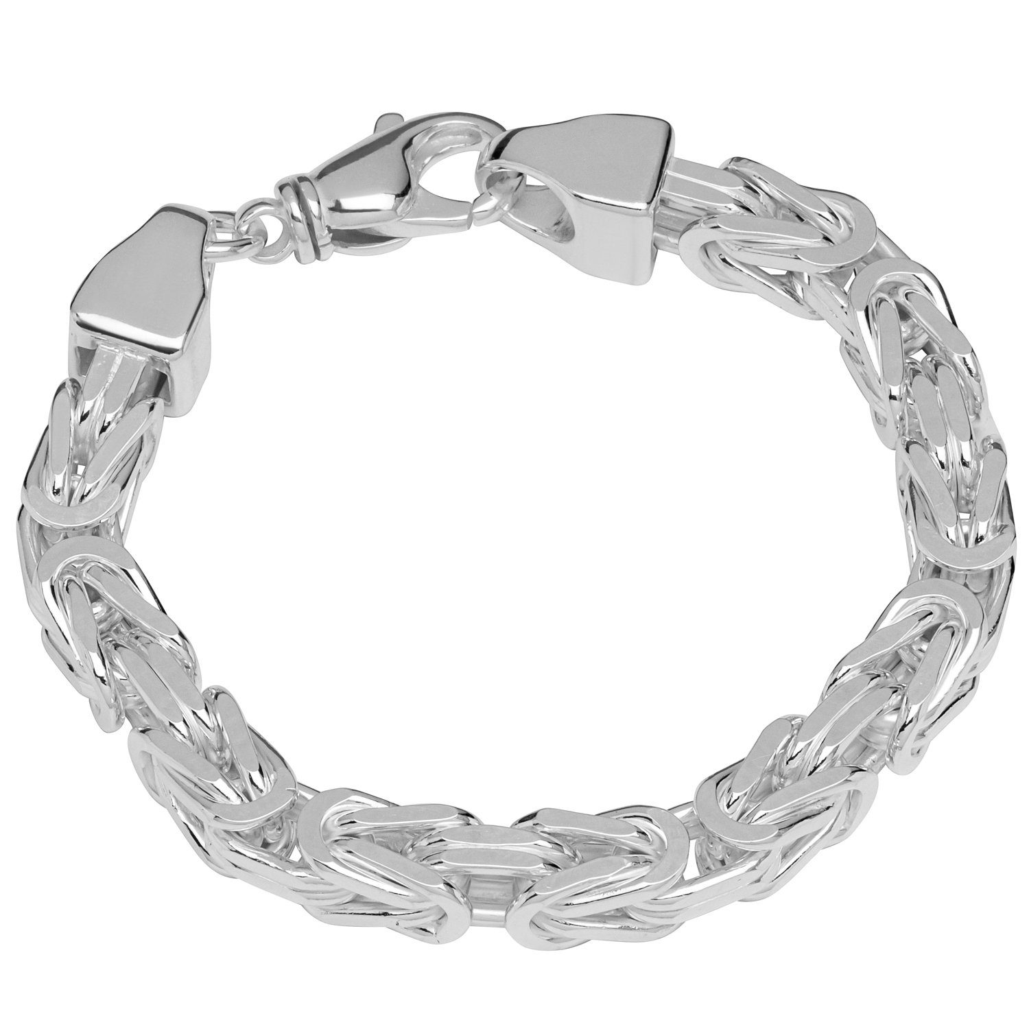 NKlaus Königskette Königskette 925 Silber Königs diamantiert Armband (1 Stück), Made in Germany