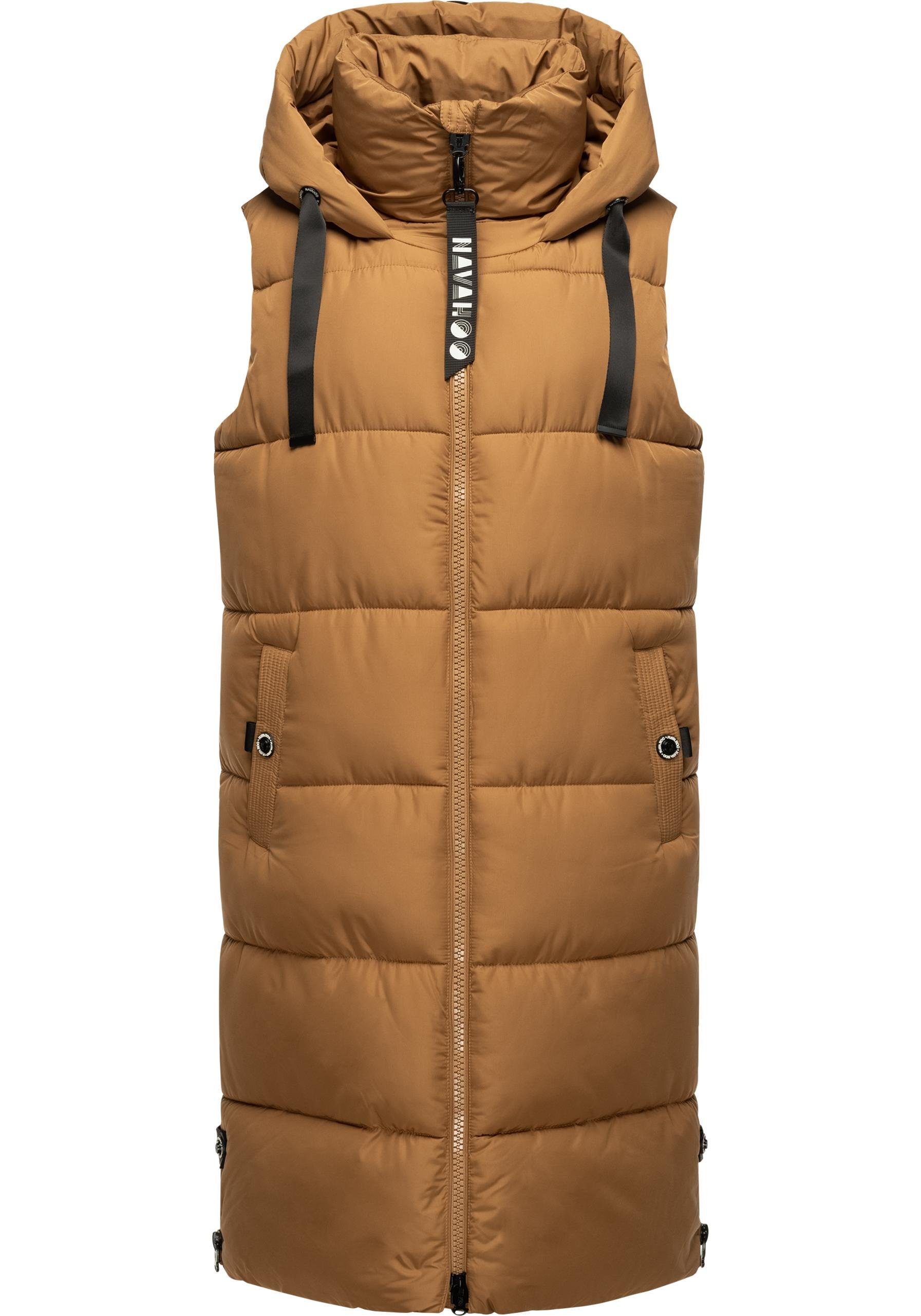 Navahoo Steppweste Schnuffelchen (1-tlg) warme Damen Outdoor-Weste lang mit günstig online kaufen