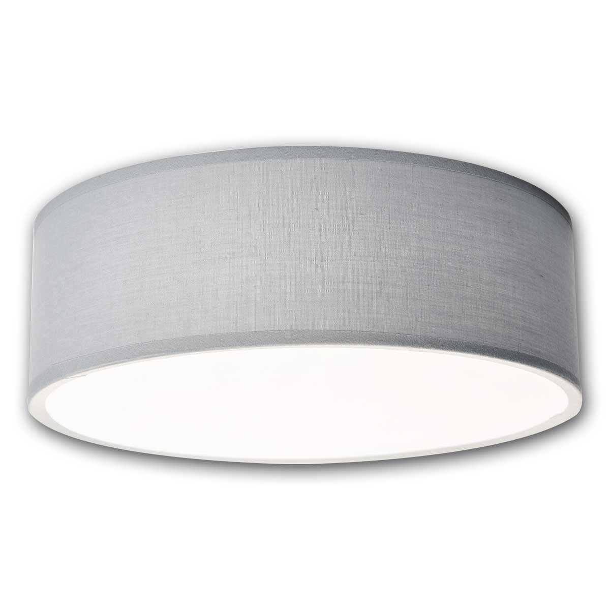 EINLICHT LED Deckenleuchte Deckenleuchte FABRIC Stoff Blaugrau, Ø30cm, 1x E27