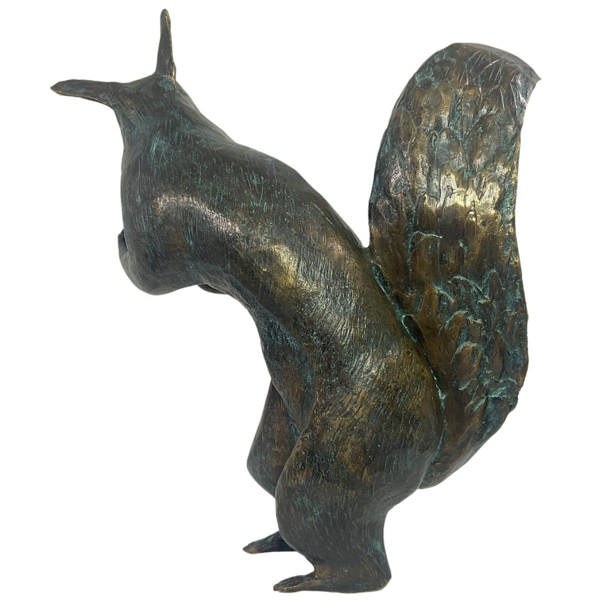 Bronzeskulptur mit "Eichhörnchen Gartenfigur Rottenecker IDYL Eichel"