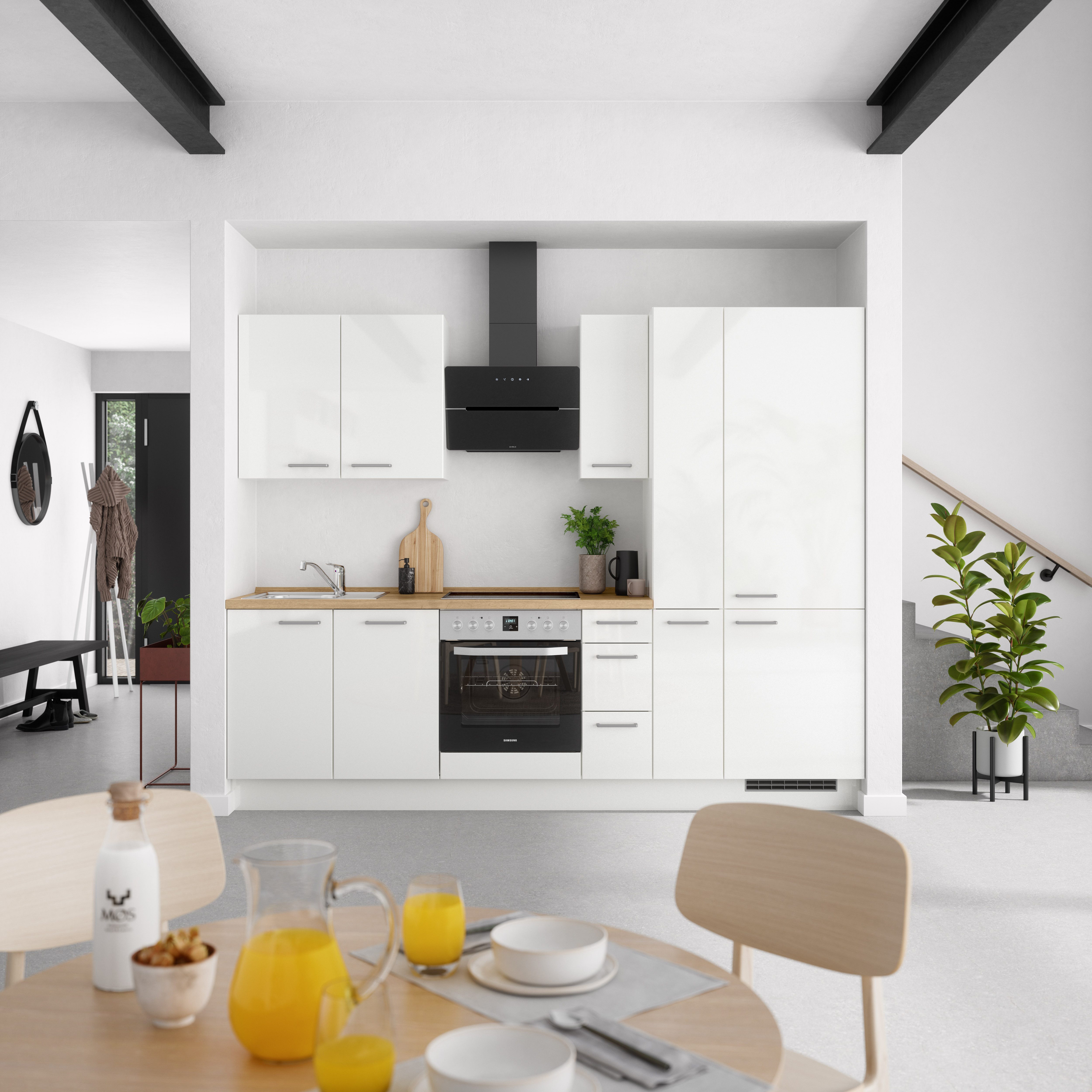 nobilia® Küchenzeile "Flash II", NEU: individuell anpassbar mit gratis Profi-Beratung, vormontiert, Breite 270 cm, Ausrichtung wählbar, wahlw. mit E-Geräten