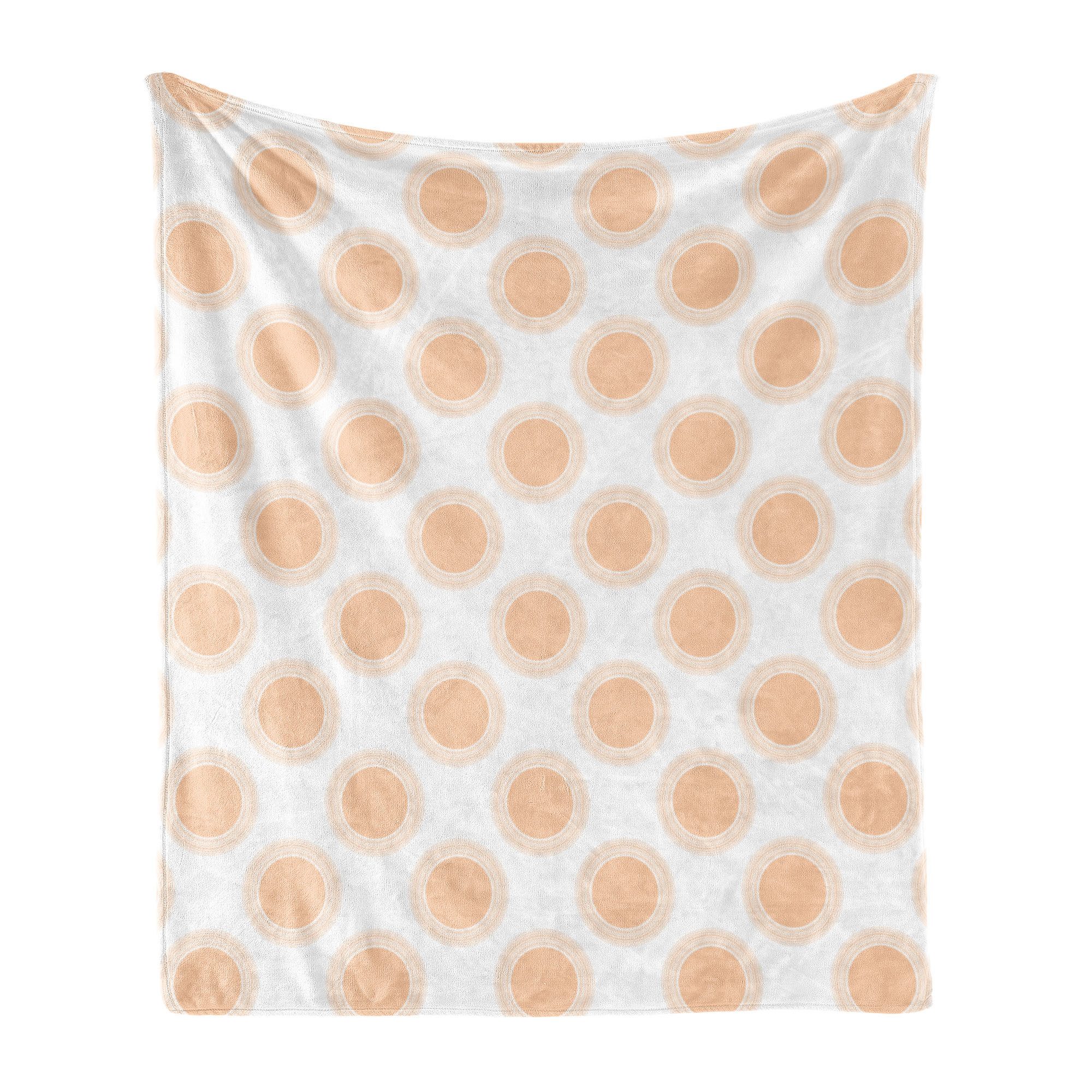 Wohndecke Gemütlicher Plüsch für den Innen- und Außenbereich, Abakuhaus, Abstrakt Pastell Minimalistic Dots