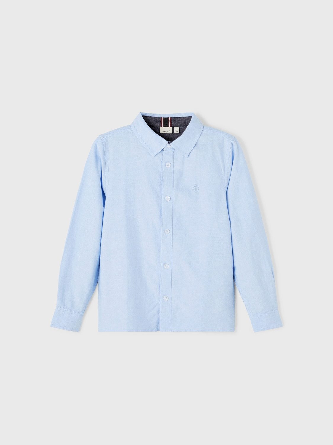 Name It Langarmhemd NKMNEWSA für Jungen mit Knopfleiste und Baumwollkomfort unifarben, casual, regular fit, Baumwolle, Hemdkragen