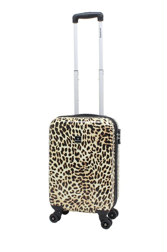 Saxoline® Koffer Leopard, mit Tragegriff, Gestänge mit Push-Button