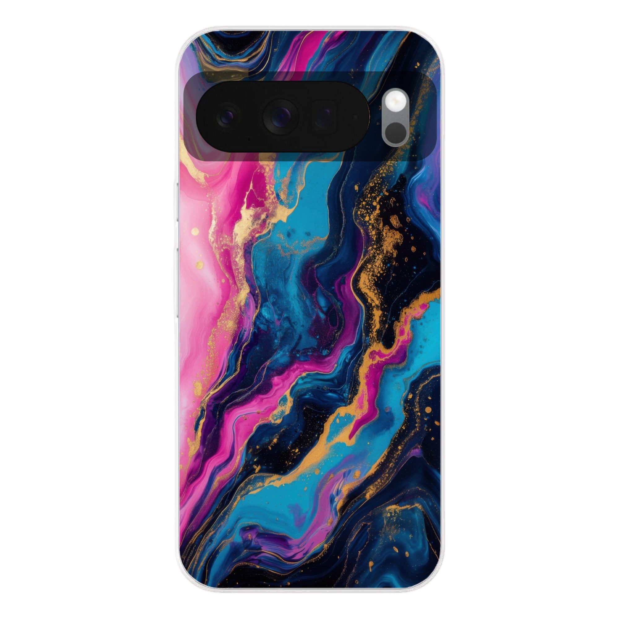 MuchoWow Handyhülle für Google Pixel 10 Marmor - Modern - Gold, Phone Case, Silikon, Schutzhülle Dünn
