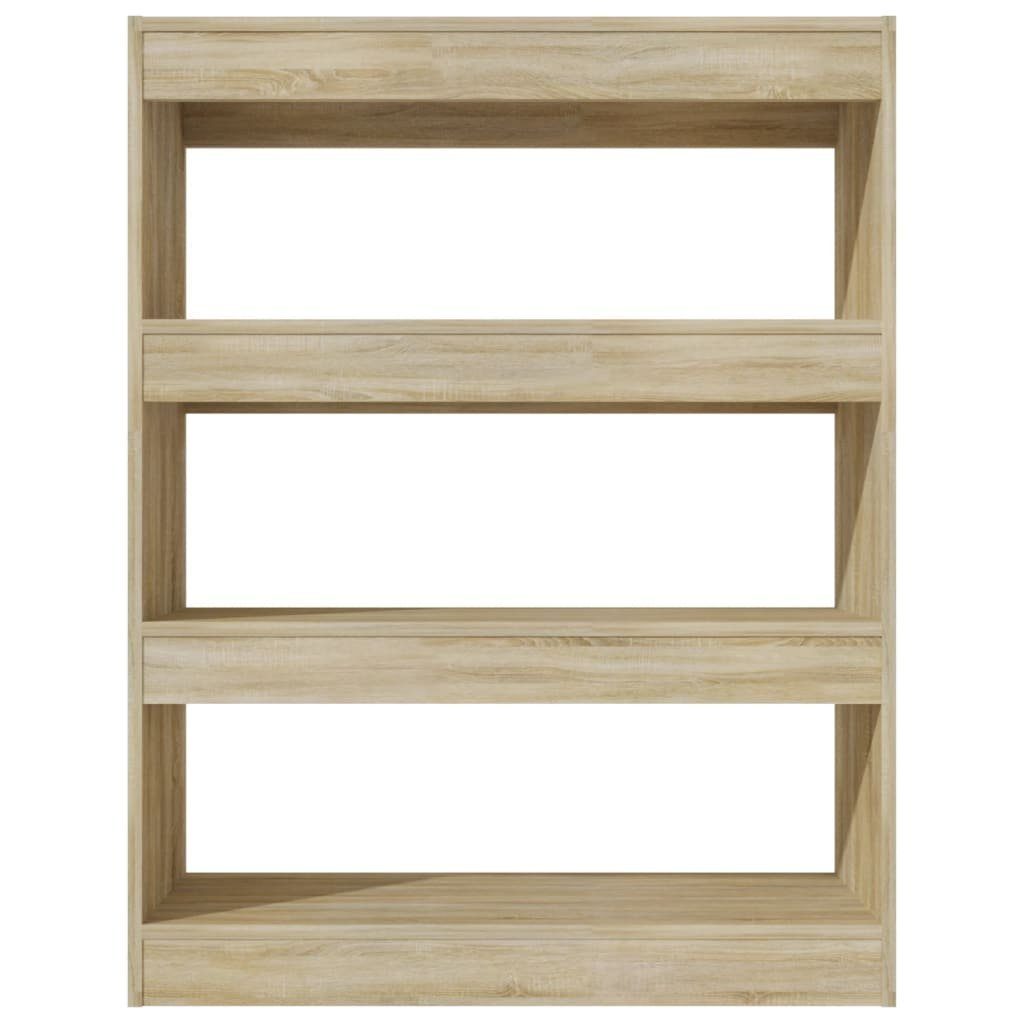 1-tlg. Eiche Bücherregal Holzwerkstoff, Sonoma Sonoma-Eiche Bücherregal/Raumteiler 80x30x103 vidaXL cm
