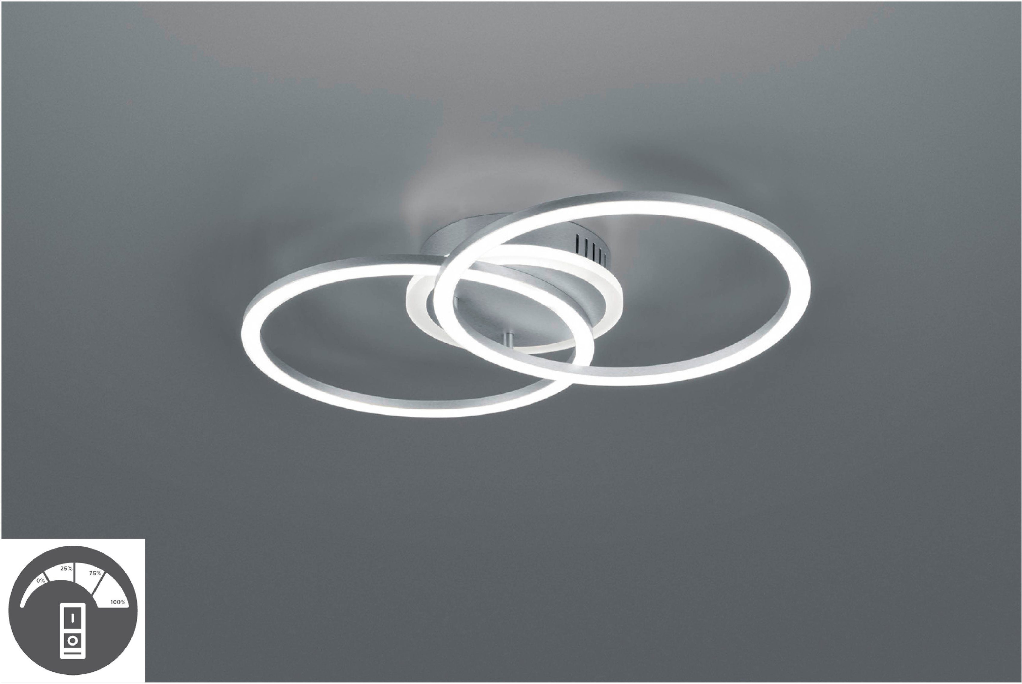 Reality Leuchten LED Deckenleuchte Venida, LED fest integriert, Warmweiß, Switch Dimmer, Memory Funktion