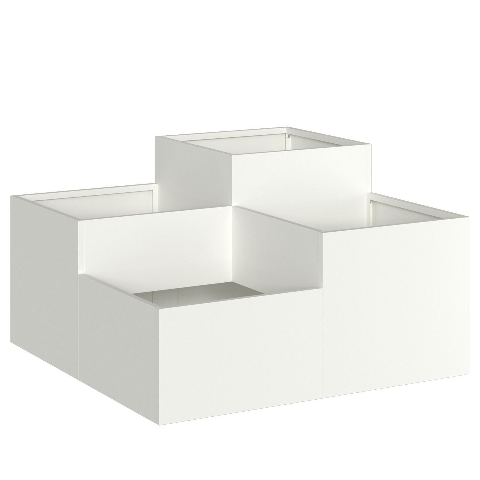 vidaXL Blumentopf Pflanzkübel 100x100x48 cm Weiß günstig online kaufen