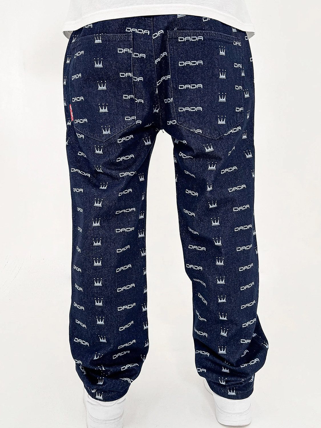 DADA Supreme Regular-fit-Jeans Mit durchgehendem Logo-Muster günstig online kaufen