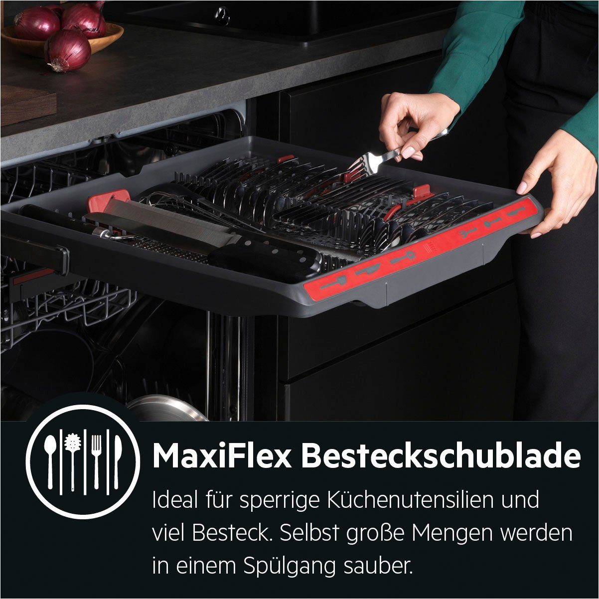 AEG Standgeschirrspüler Serie 6000 FFB6491AZW, 14 Maßgedecke, SatelliteClean - bessere Sprühreichweite – Bild 5 von 5