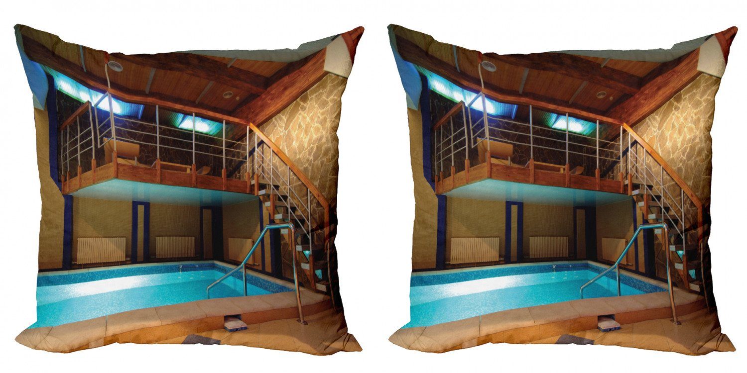 Kissenbezüge Modern Accent Doppelseitiger Abakuhaus Fotografie (2 holdiay Digitaldruck, Pool Stück)