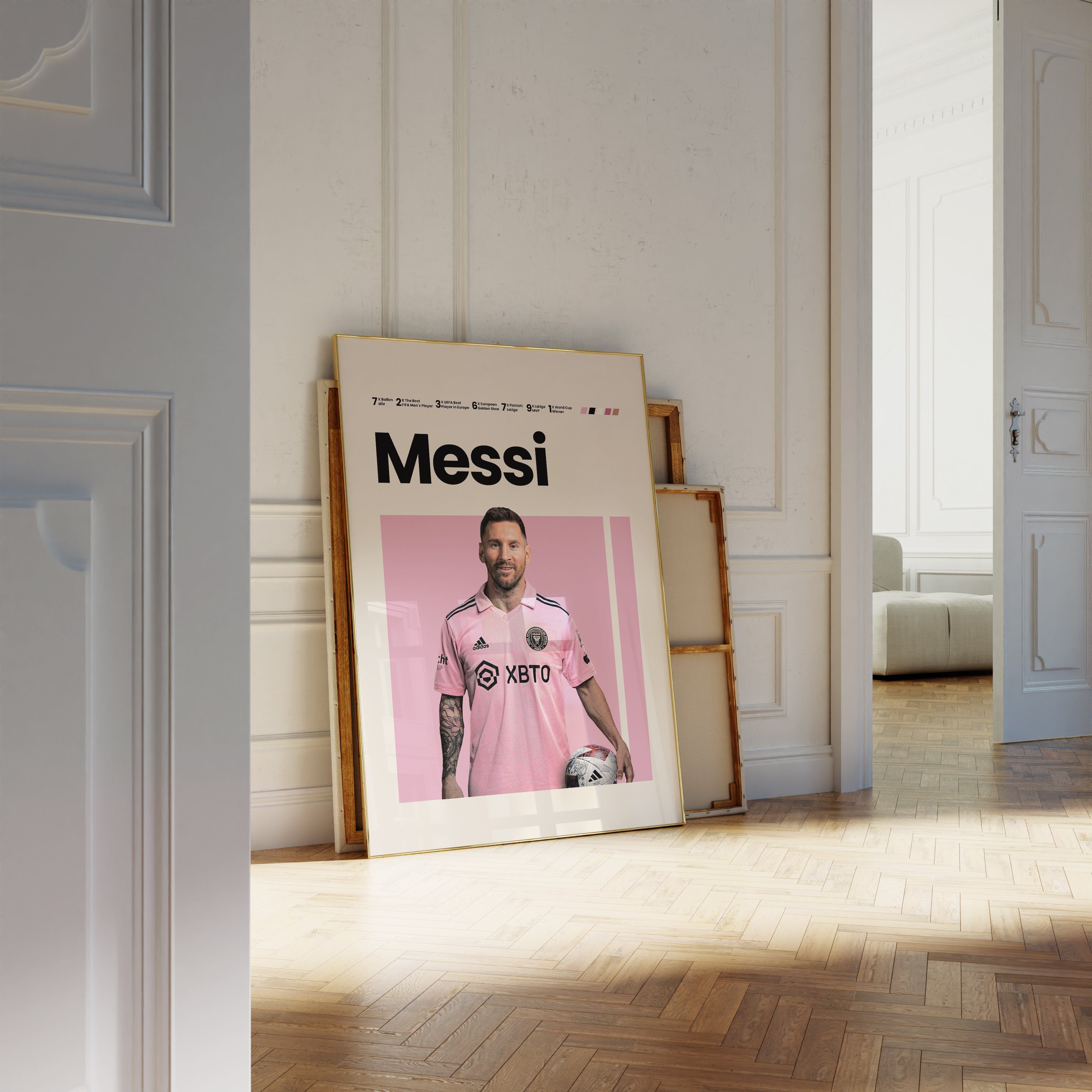 JUSTGOODMOOD Poster ® Lionel Messi 10 Inter Miami · Fußball Poster · ohne Rahmen