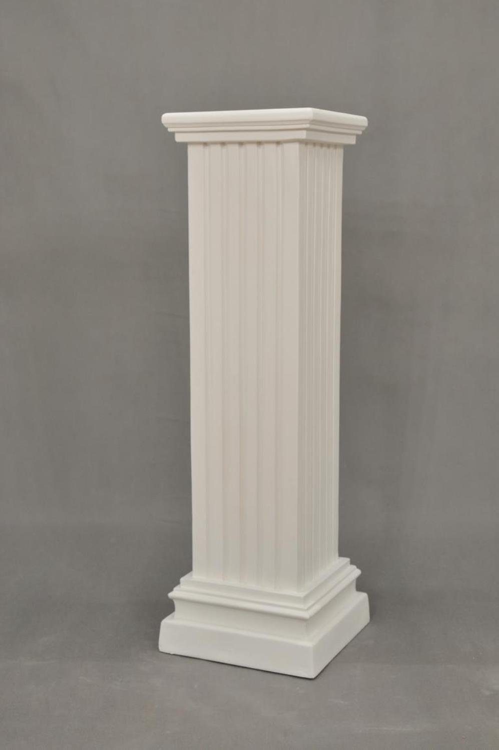 Marmor Skulptur Weiß Säulen Skulptur, Dekoration JVmoebel Säule Deko Römische Medusa Figur