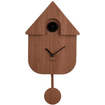 Karlsson Uhr Wanduhr Modern Cuckoo Dark Wood Print