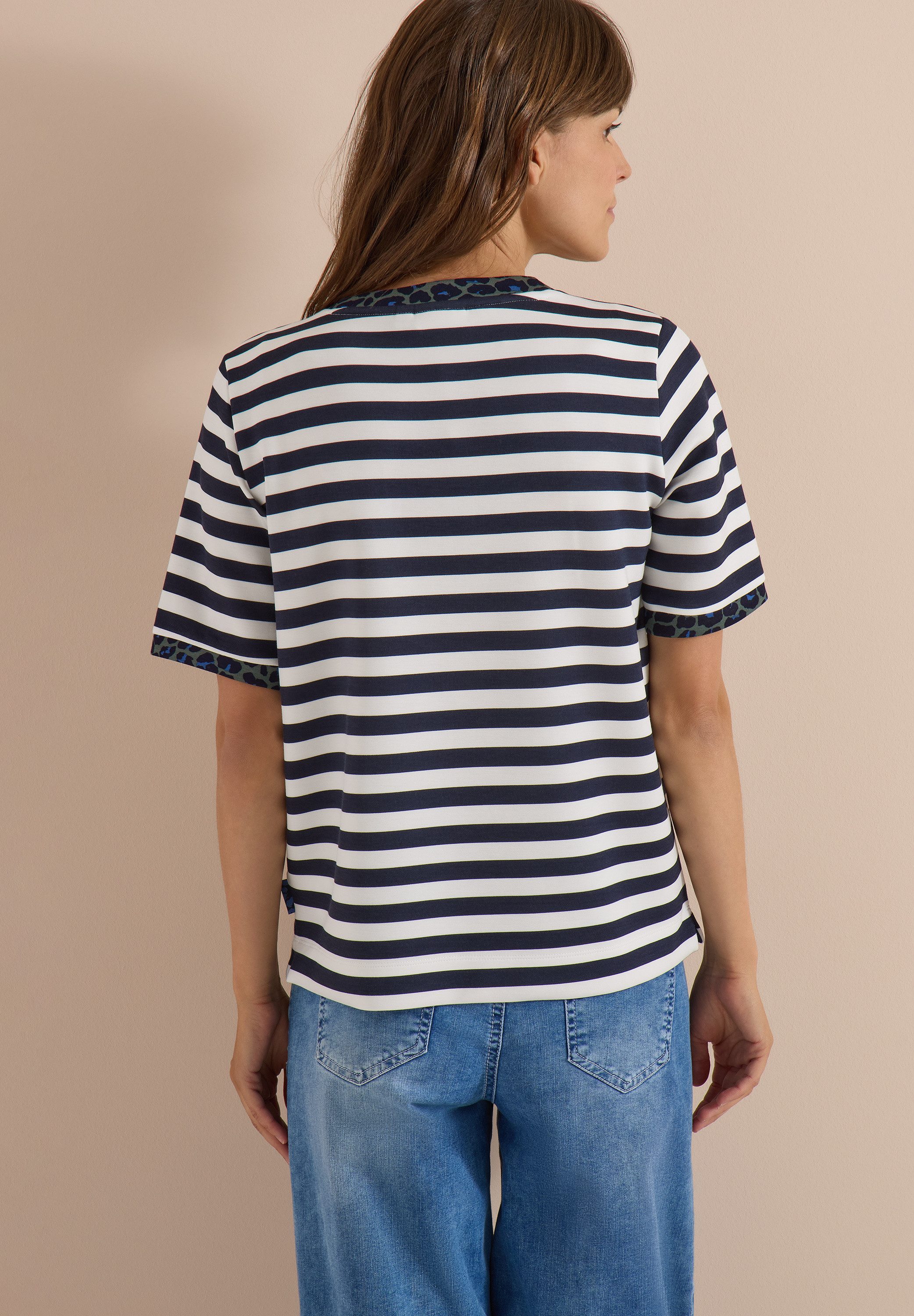 CECIL T-Shirt mit Animal-Print Details, Softer Viskosemix, Rundhals – Bild 5 von 5