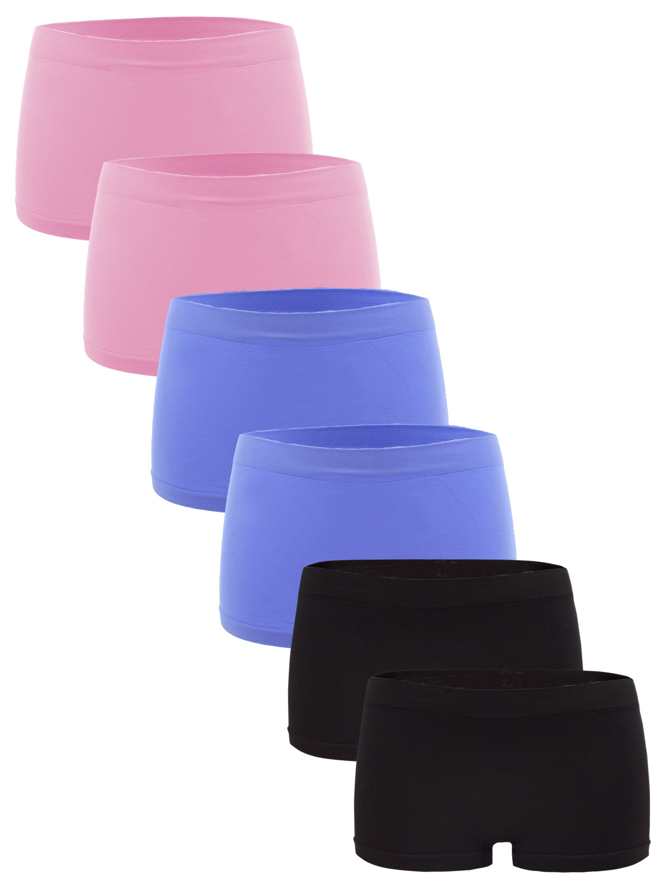 Fabio Farini Panty Damen Hipster Boxershorts - Frauen Unterhosen Slip Set Seamless (Packung, 6-St) angenehmes Tragegefühl ohne Seitliche Nähte