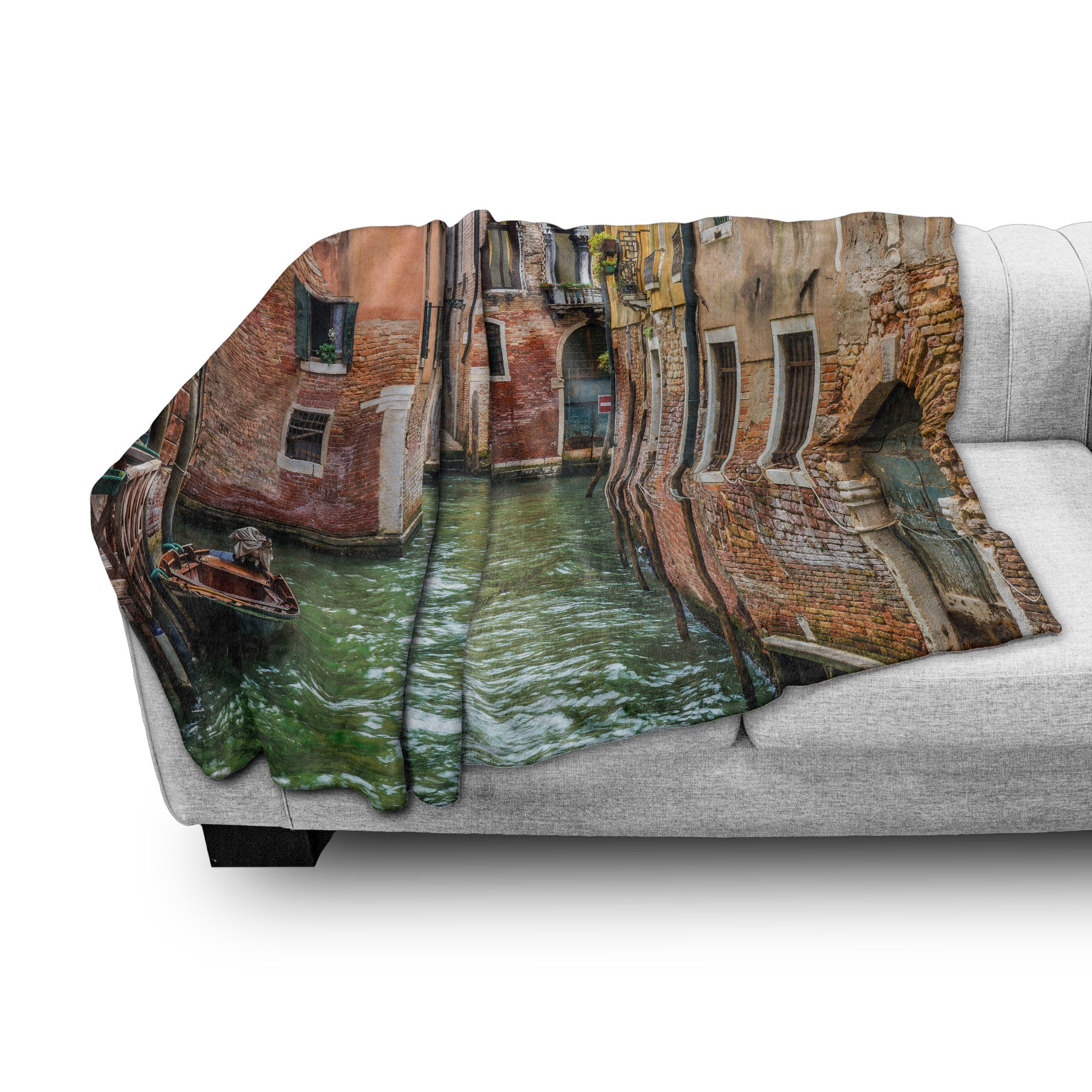 Wohndecke Gemütlicher Plüsch Wasser Außenbereich, dem und auf Berühmte Strassen Innen- Abakuhaus, Venedig den für