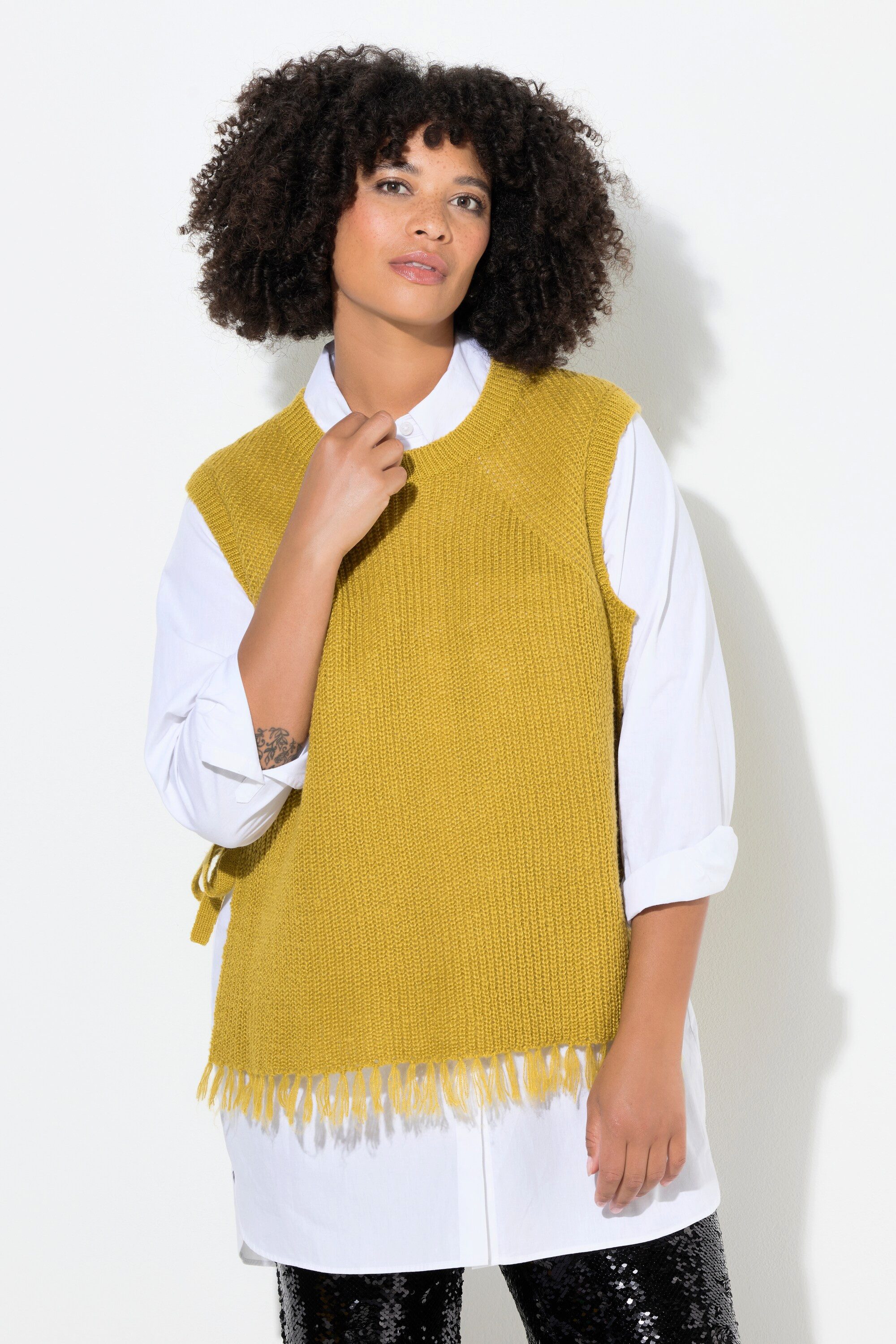 Angel of Style Pullunder Pullunder bequeme Passform seitlich mit Bindeband günstig online kaufen