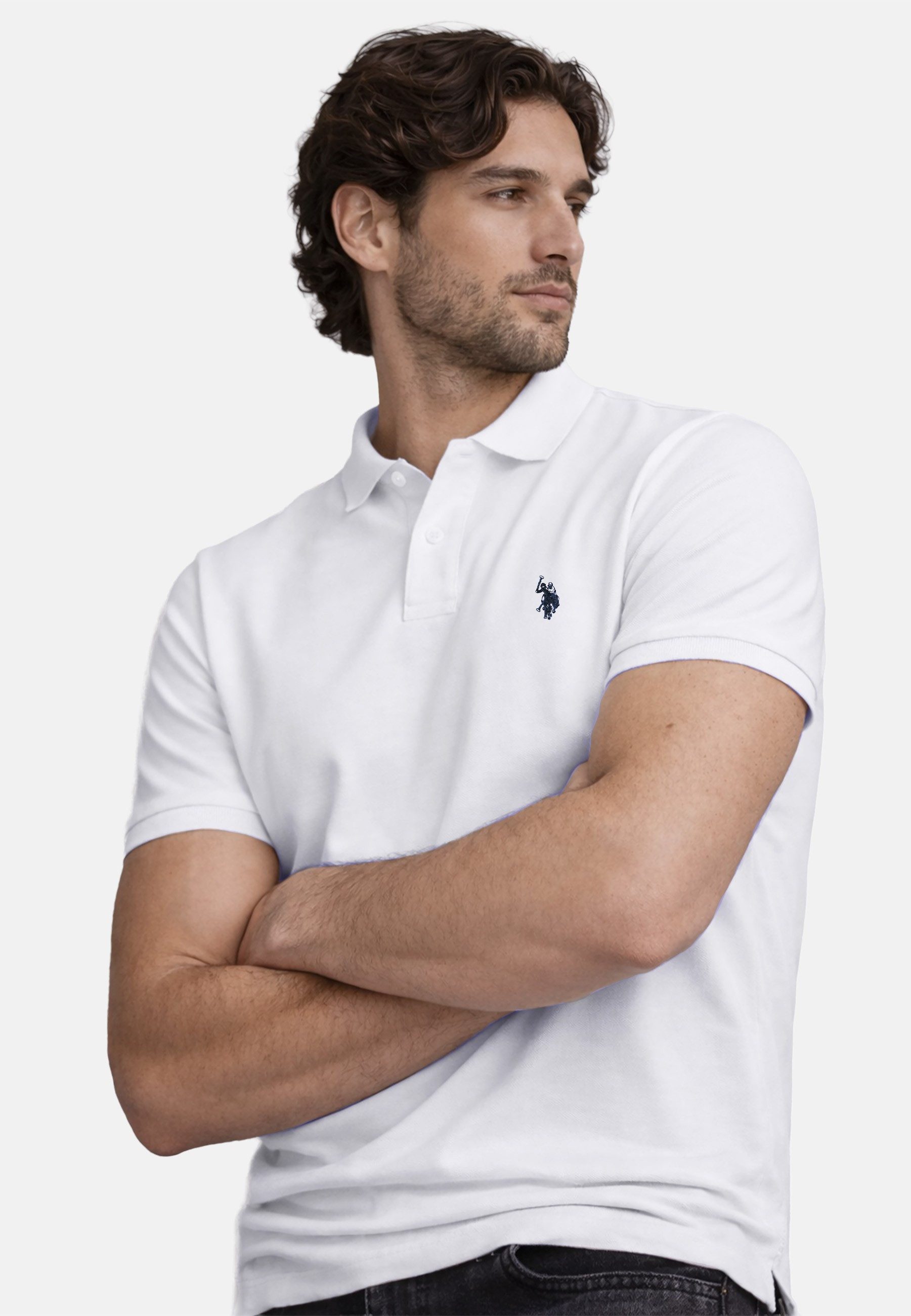U.S. Polo Assn. Poloshirt USBrodyy – Herren Shirt aus Baumwolle mit Logo-Stickerei 100 % Baumwolle mit klassischem Polokragen und geradem Schnitt