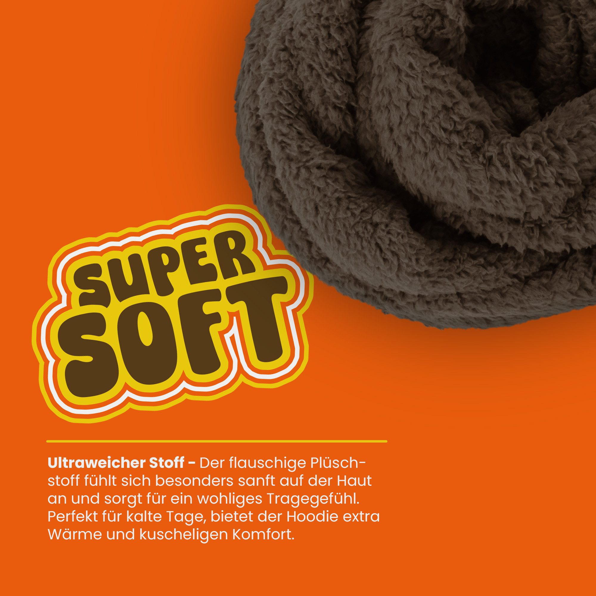 hemmy Fashion Hoodie Kuschelhoodie Oversize Sherpa Fleece Kuscheldecke mit Ärmel / Kapuze, One Size