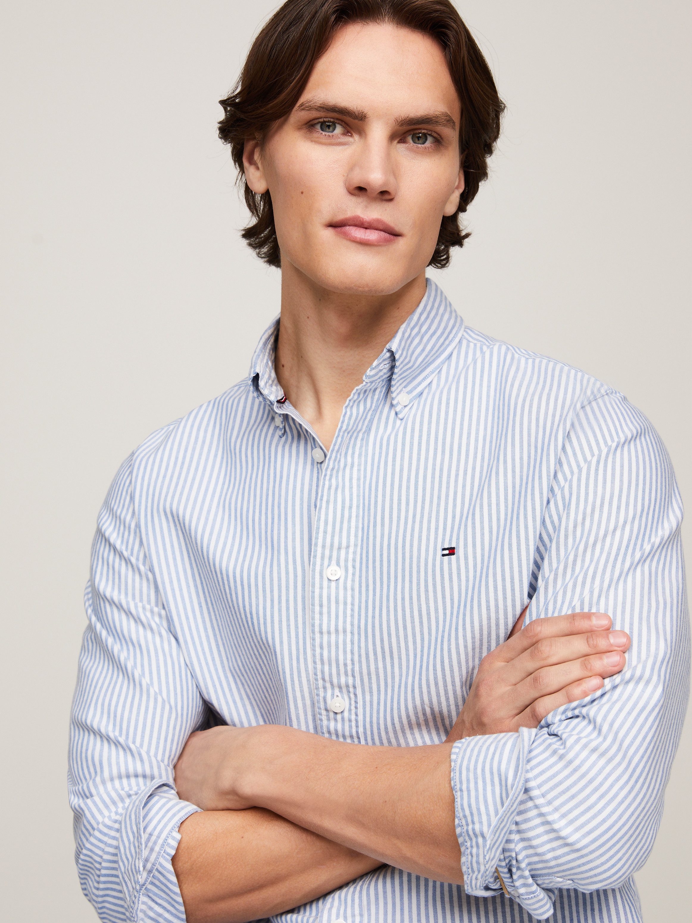 Tommy Hilfiger Langarmhemd HERITAGE OXFORD STRIPE Regular Fit SHIRT