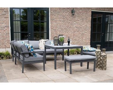 Lesli Living Gartenlounge-Set Lesli Living Eck-Dining-Set Xara 205x205cm