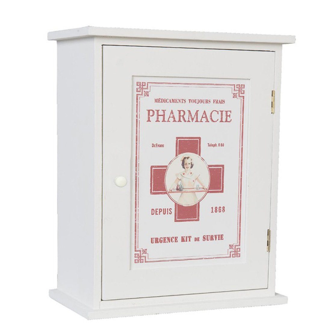Dekobecher Clayre & Eef Vintage Arzneikasten Medizinschrank Wandschrank