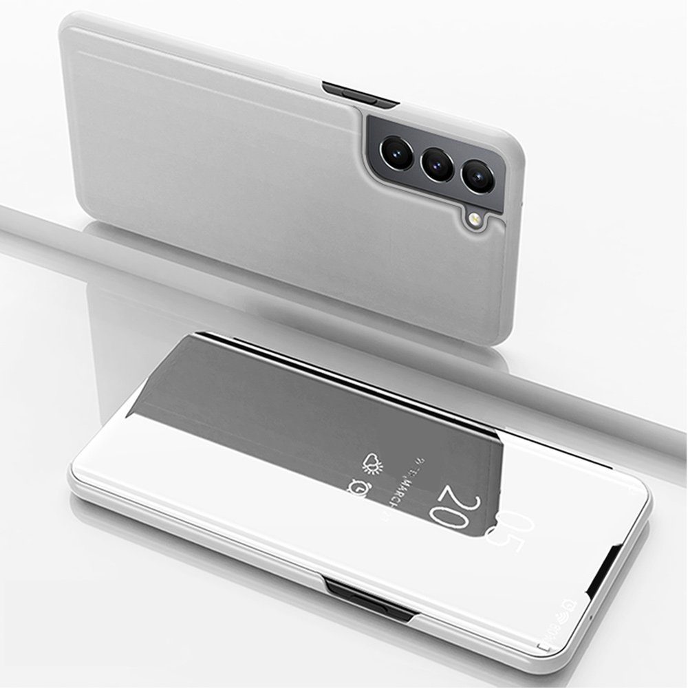 FITSU Handyhülle Handytasche für Samsung Galaxy Hülle Spiegel Flipcase Handyhülle Cover, Schlanke Klapphülle, elegantes Flipcase, Handyhülle mit Standfunktion