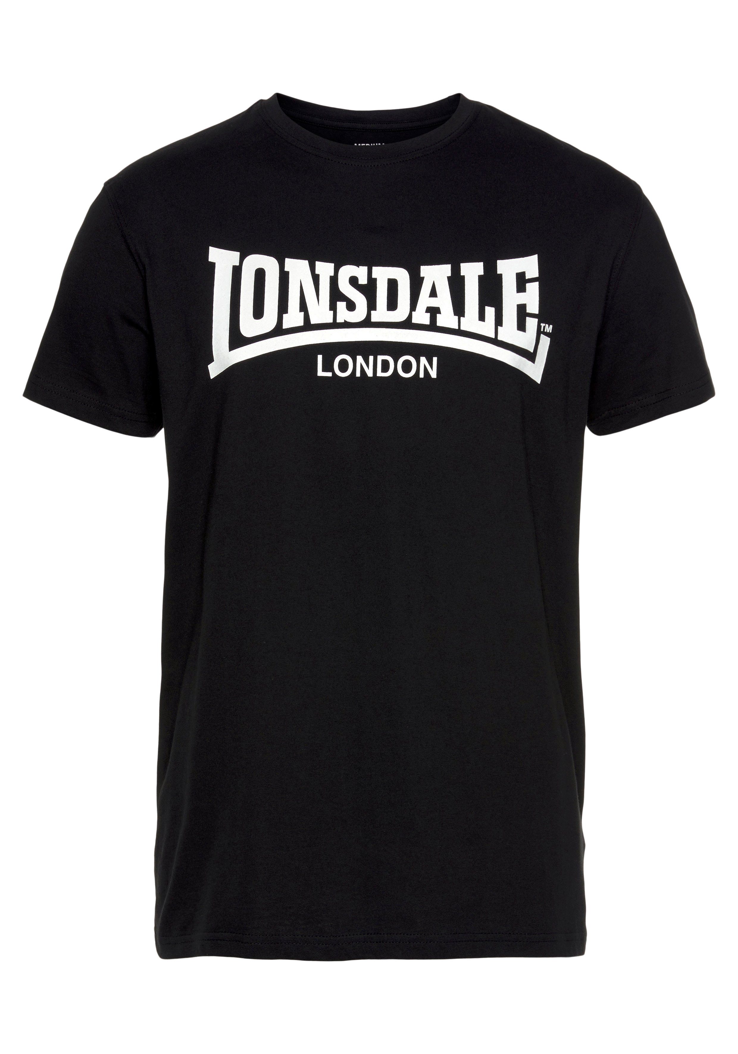 Lonsdale Freizeitanzug MOY (Packung, 2-tlg., mit T-Shirt), zweiteiliges Set mit T-Shirt und Shorts, unifarbenes Design