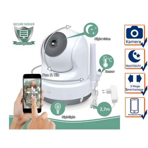 Elro Video-Babyphone, Zusatz Baby Cam für BC3000 Serie mit Nachtlicht, kostenlose Handy App