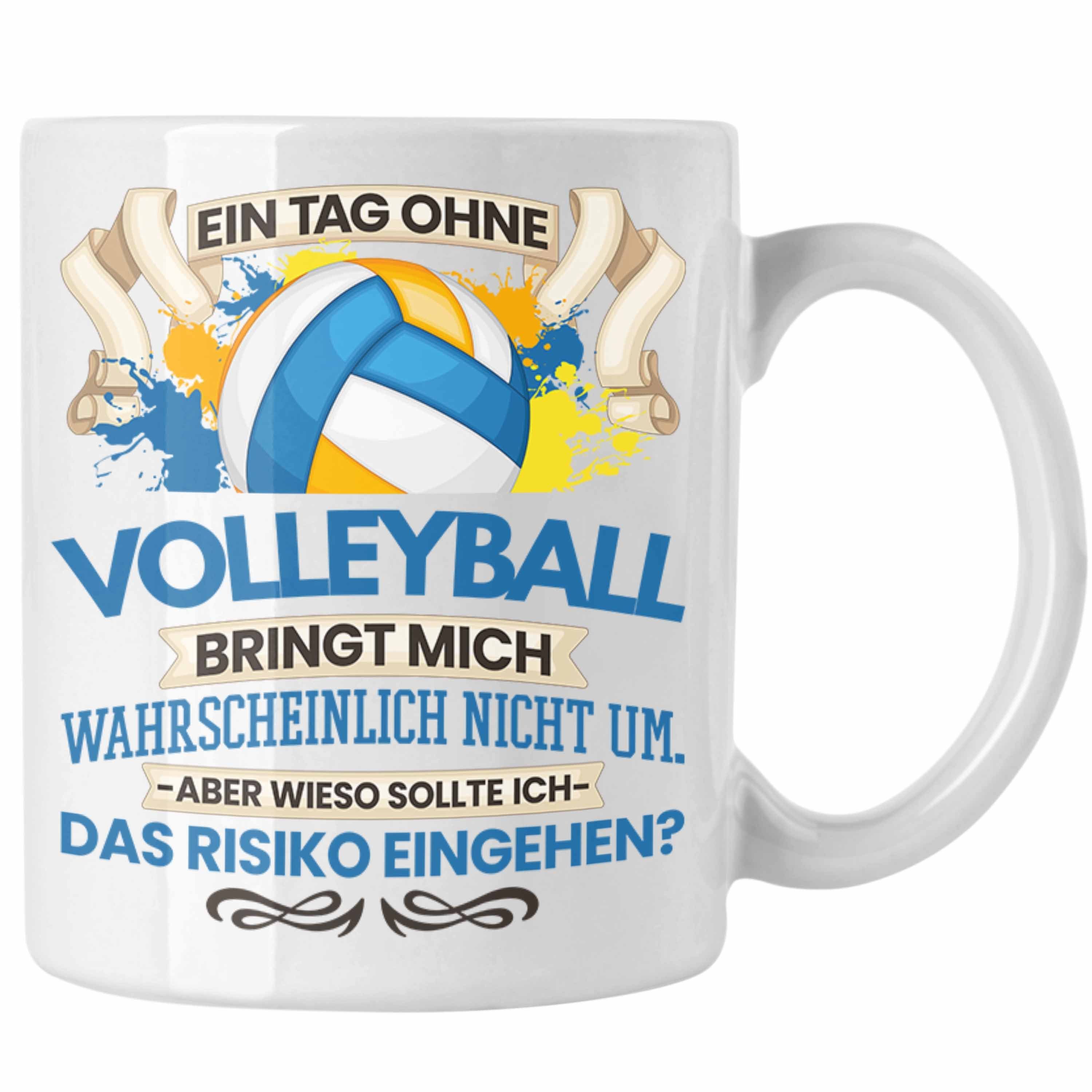 Trendation Tasse Geschenk Volleyball-Trainer - Spieler für Volleyball Weiss Tasse Trendation