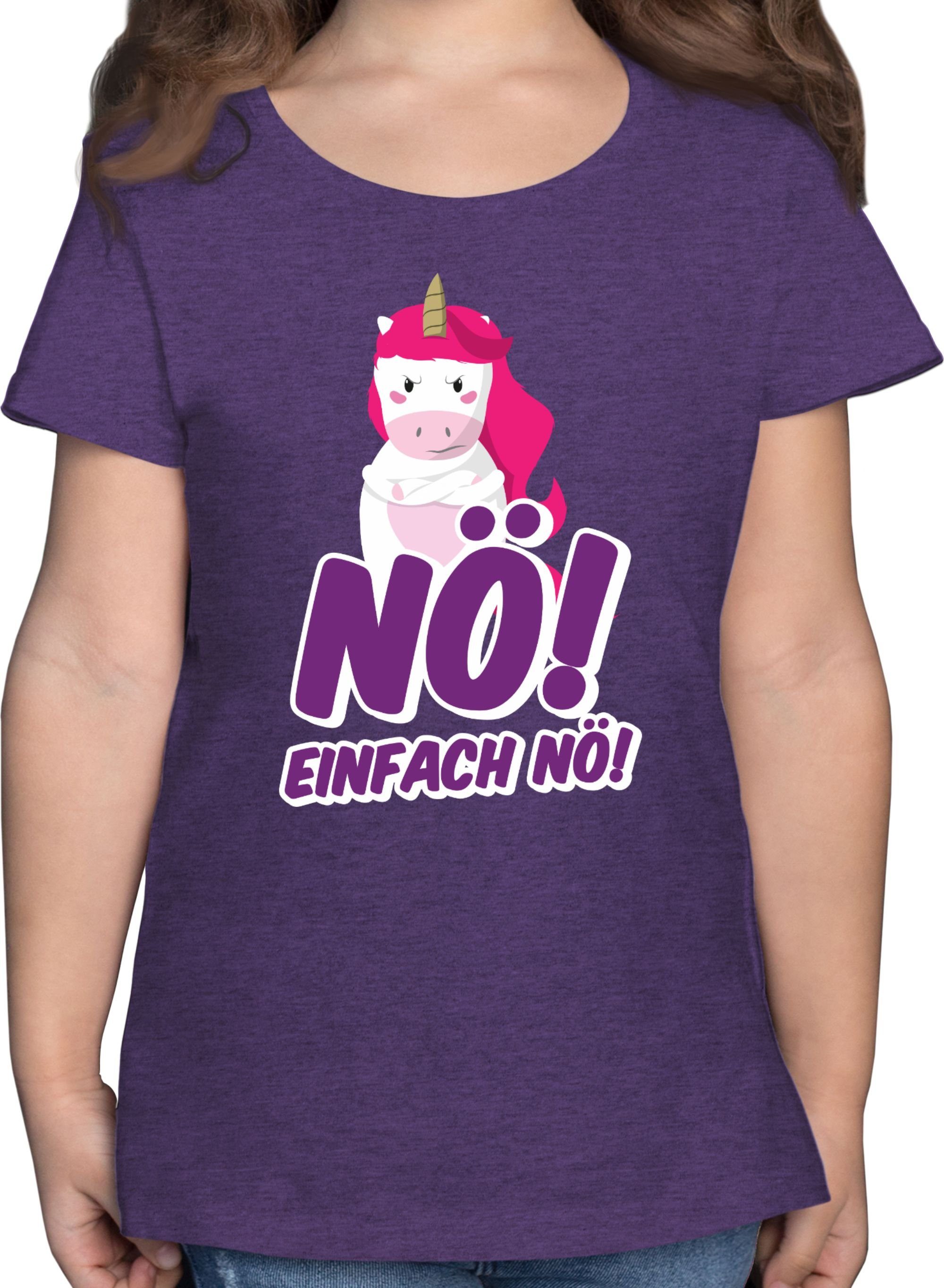 Shirtracer TShirt »Nö einfach nö Einhorn Statement Sprüche Kinder Mädchen Kinder TShirt