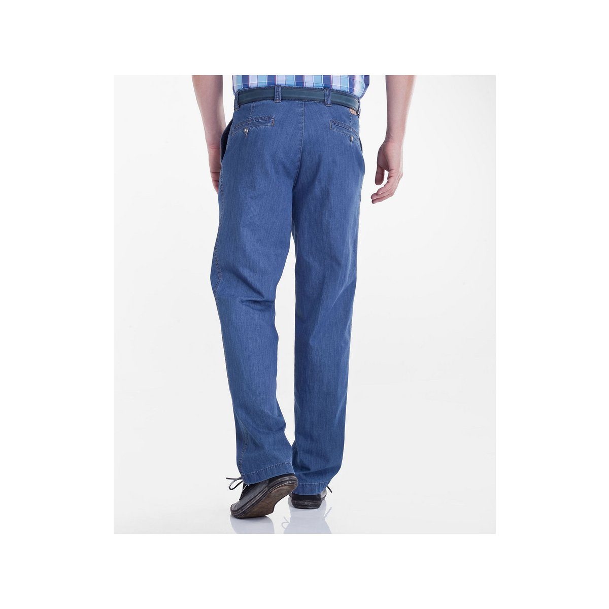 Brax Shorts regular blau (1-tlg)