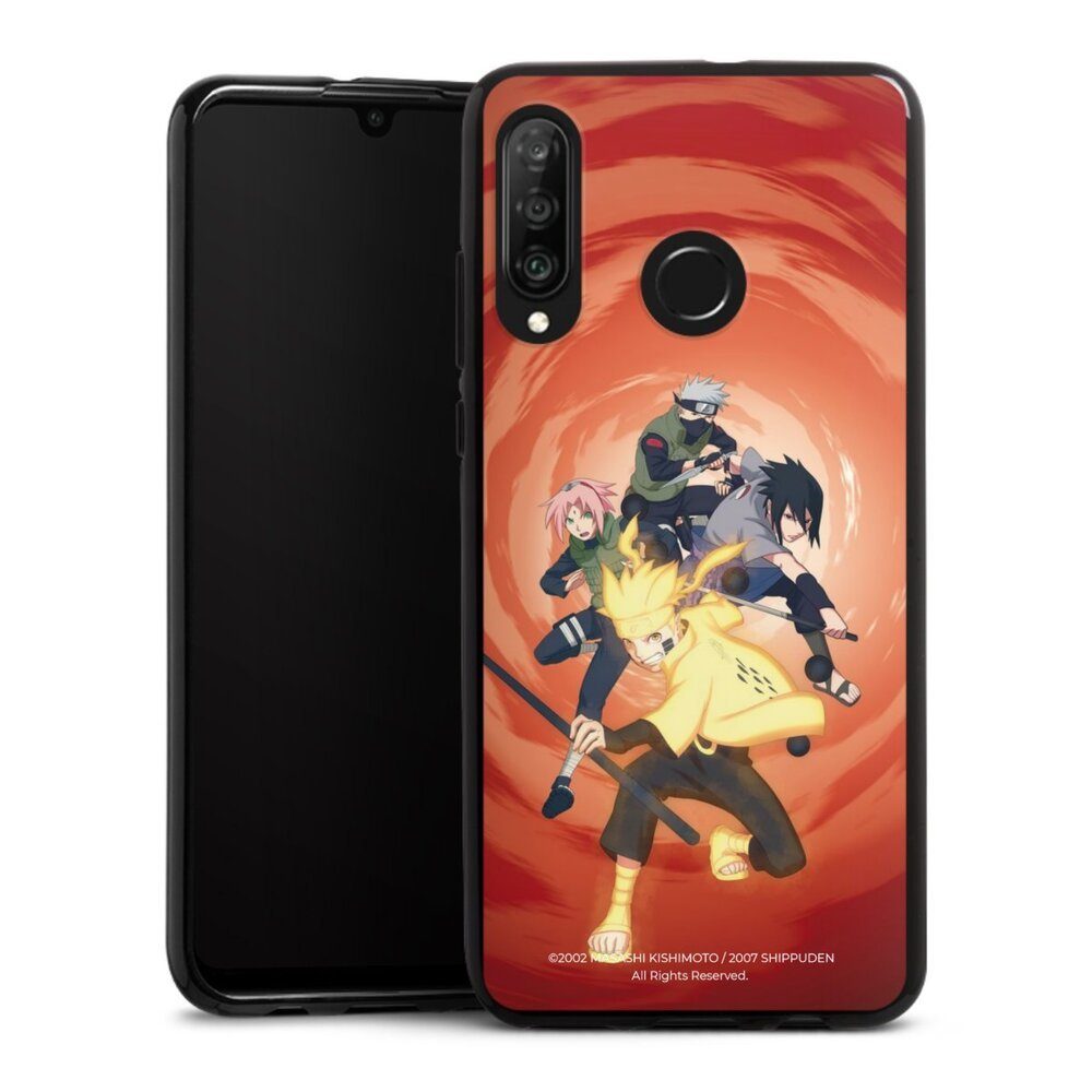 DeinDesign Handyhülle Naruto Shippuden Sasuke Sakura Team 7, Huawei P30 Lite  Silikon Hülle Bumper Case Handy Schutzhülle