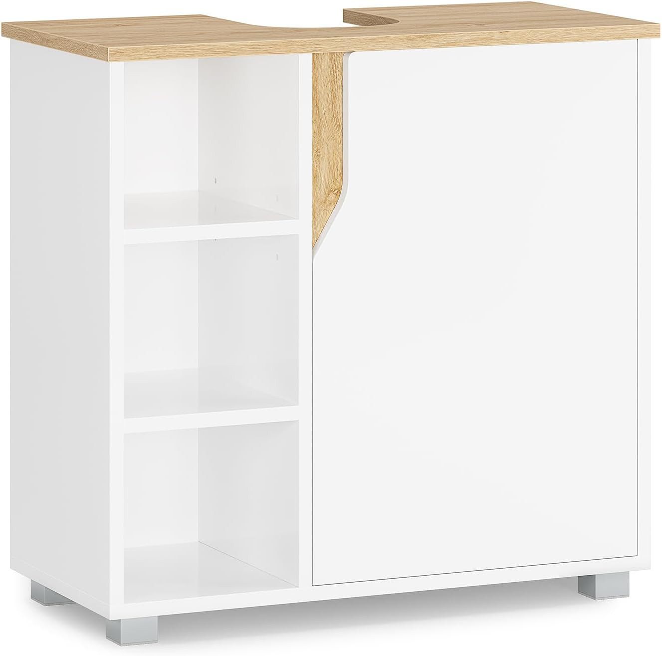 MSMASK Waschbeckenunterschrank Badezimmerschrank mit 3 offene Fächer & Höhe günstig online kaufen