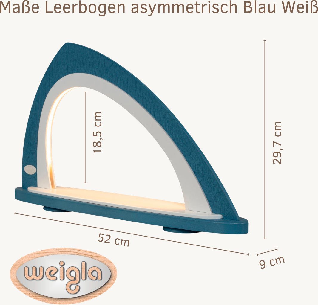 Weigla LED Schwibbogen Weihnachtsdeko, Made in Germany (1-tlg), Leerbogen zum Selbstbestücken, asymmetrisch