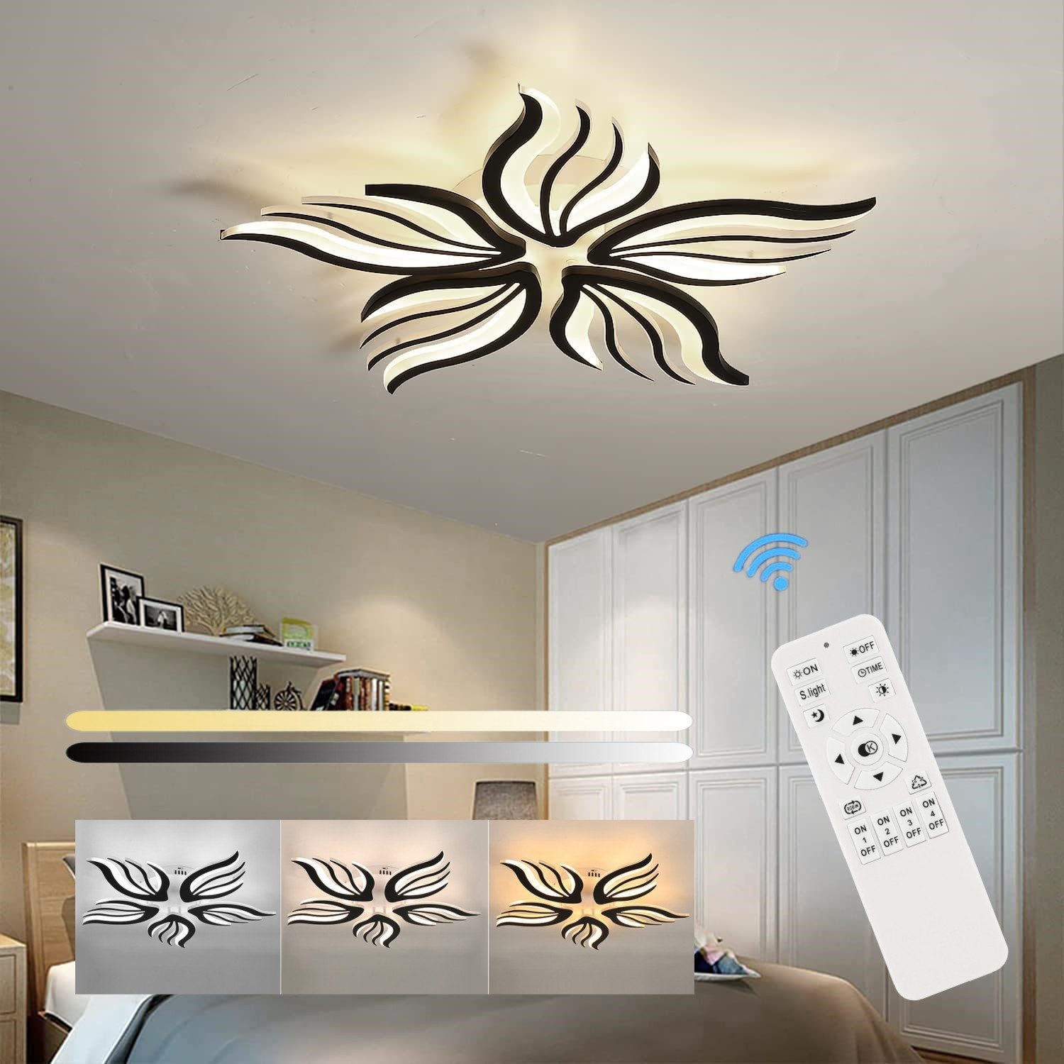 LETGOSPT Deckenleuchte Moderne LED Deckenleuchte Dimmbar günstig online kaufen