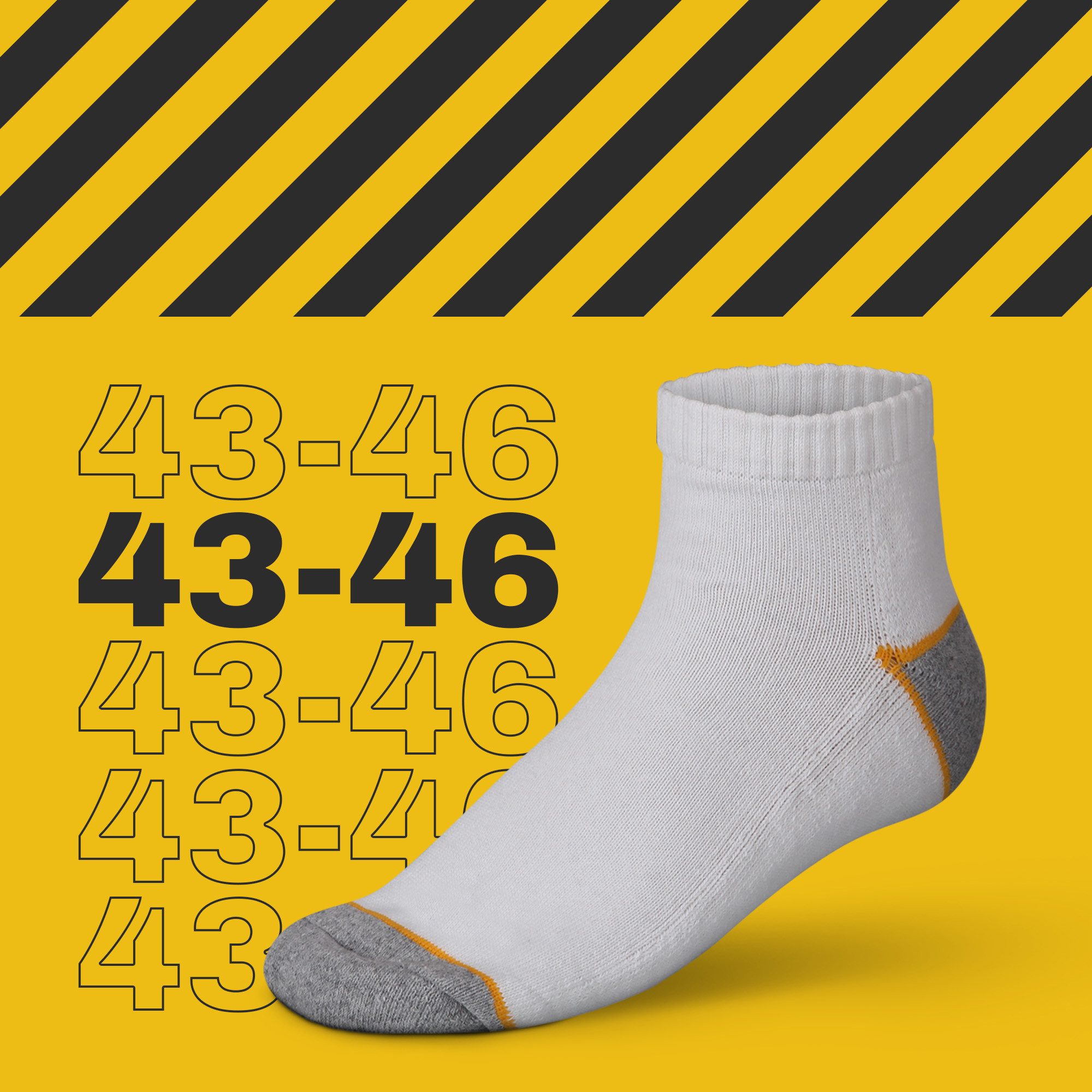 hemmy Fashion Arbeitssocken Herren / Damen "Sneakersocken" kurz (3-Paar) Arbeitssocken Sneaker Socken - Atmungsaktive Baumwolle