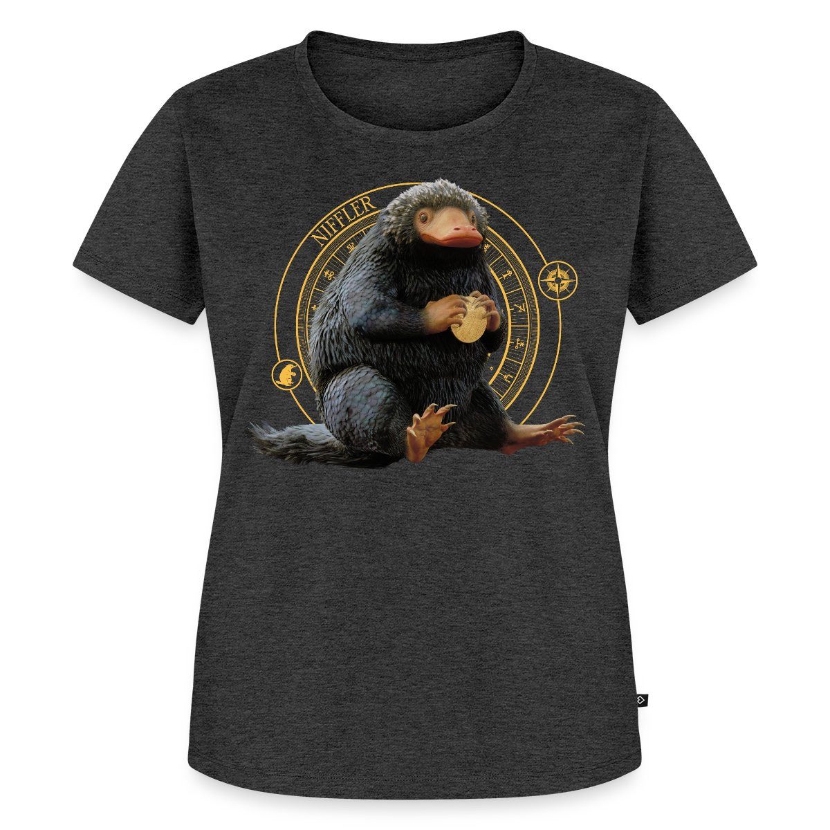 T-Shirt Phantastische Tierwesen Niffler mit Gold Frauen Premium T-Shirt