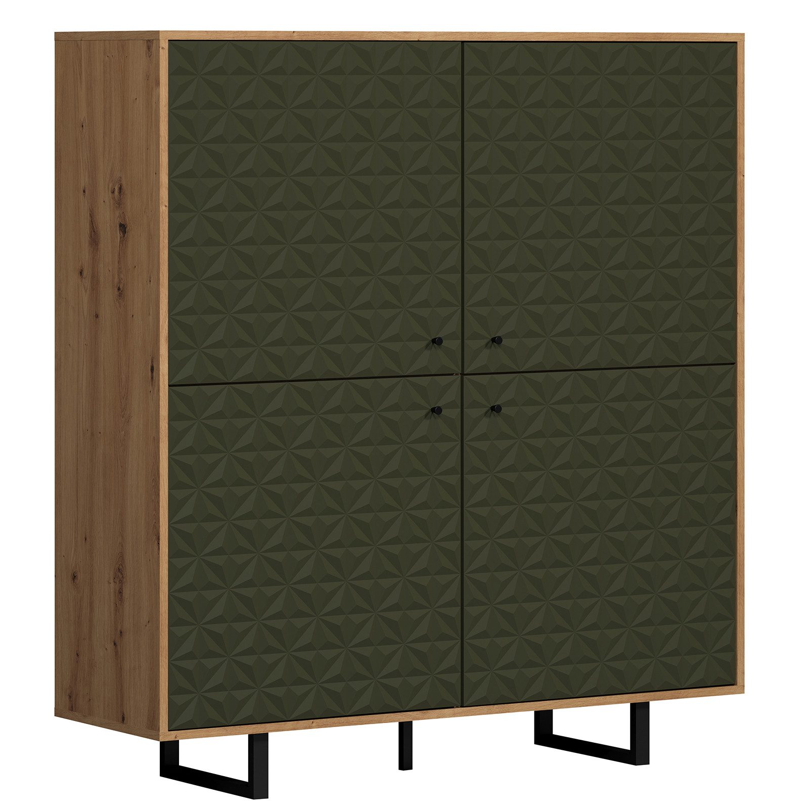 trendteam Highboard, Kommode Anrichte Schrank Dark günstig online kaufen