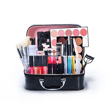 Scheiffy Make-up Set 34-teiliges Einsteiger Schminkset, Schminkset geschenkset, leichtes Schminkset Komplettset, Must Have Set für Makeup-Trägerinnen