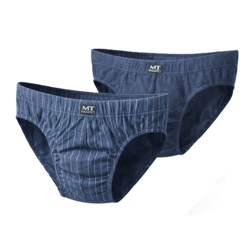 Toker Collection® Slip Herren Slip 2er-Pack Baumwolle/Elasthan (uni & gestreift) (Packung, 2er Pack) hautsympatisch